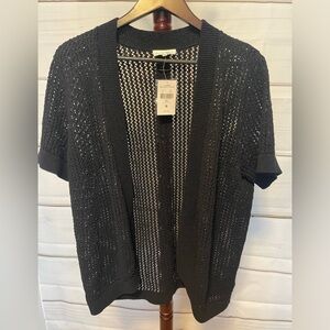 NWT - NORTHERN REFLECTIONS Black open-knit cardigan. Size XXL